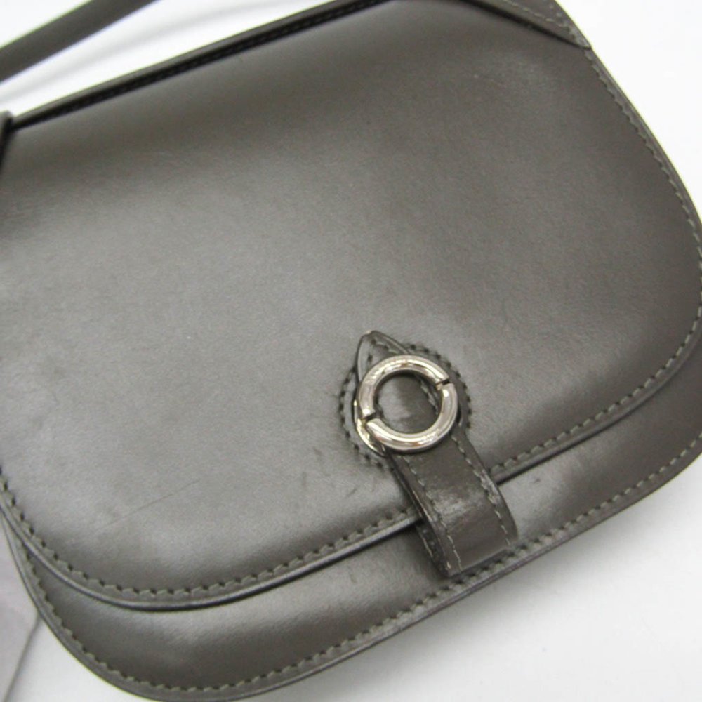 Moynat Women's Leather Shoulder Bag Dark Khaki - Picture 10 of 10
